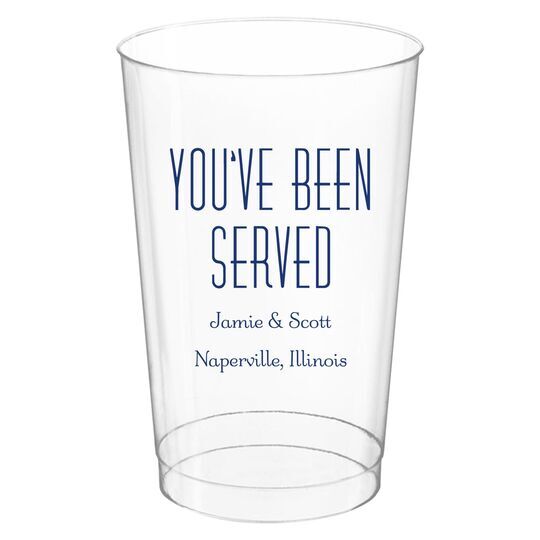 You've Been Served Clear Plastic Cups